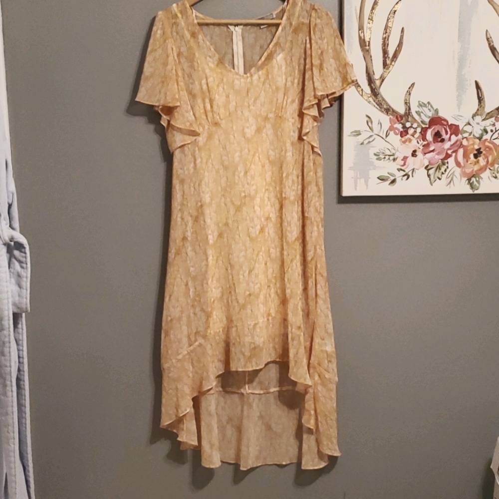 Romantic Floral Boho Gypsy Midi Dress